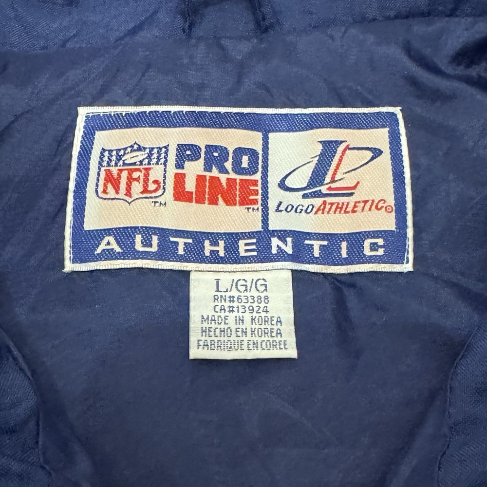 Vintage 90s Dallas Cowboys Logo Athletic Pro Line Jacket Large NFL Blue - Picture 4 of 7